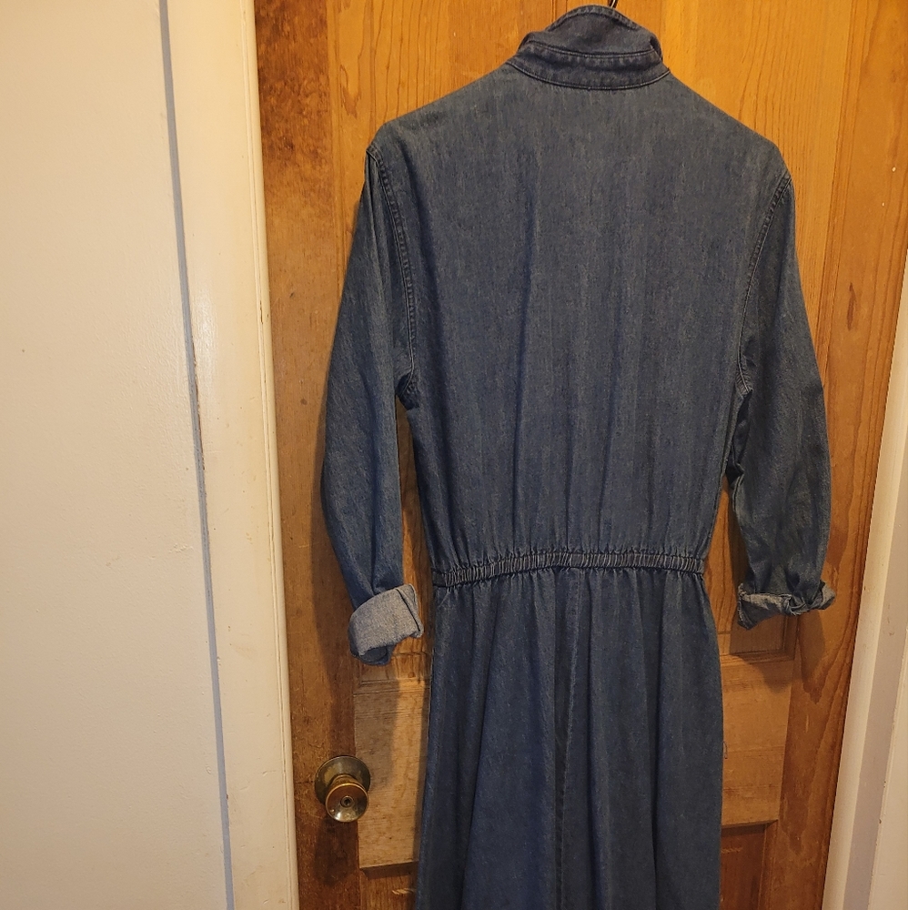 Vintage Talbots swing jean dress - Picture 5 of 7